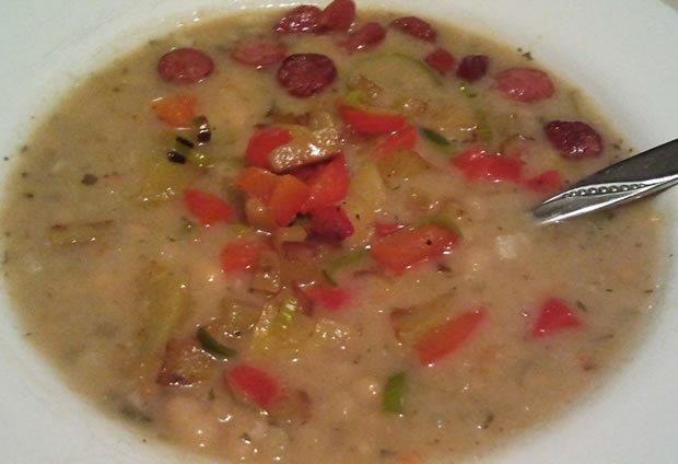 Weisse Bohnen Eintopf Suppe